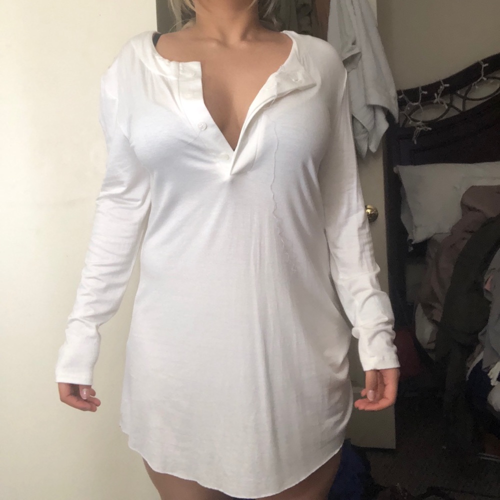 White dress button up
